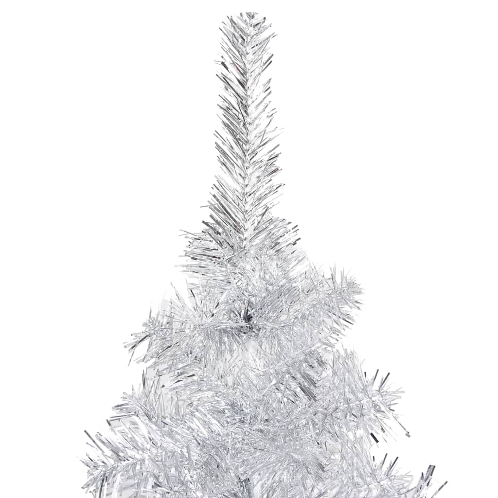 Kunstkerstboom Met Led's En Kerstballen 240 Cm Pet Zilverkleur