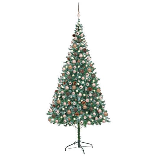 Kunstkerstboom Met Led's, Kerstballen En Dennenappels 210 Cm