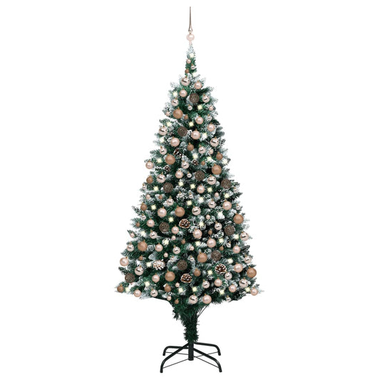 Kunstkerstboom Met Led's, Kerstballen En Dennenappels 240 Cm