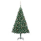 Kunstkerstboom Met Led's En Kerstballen 210 Cm Pvc Groen