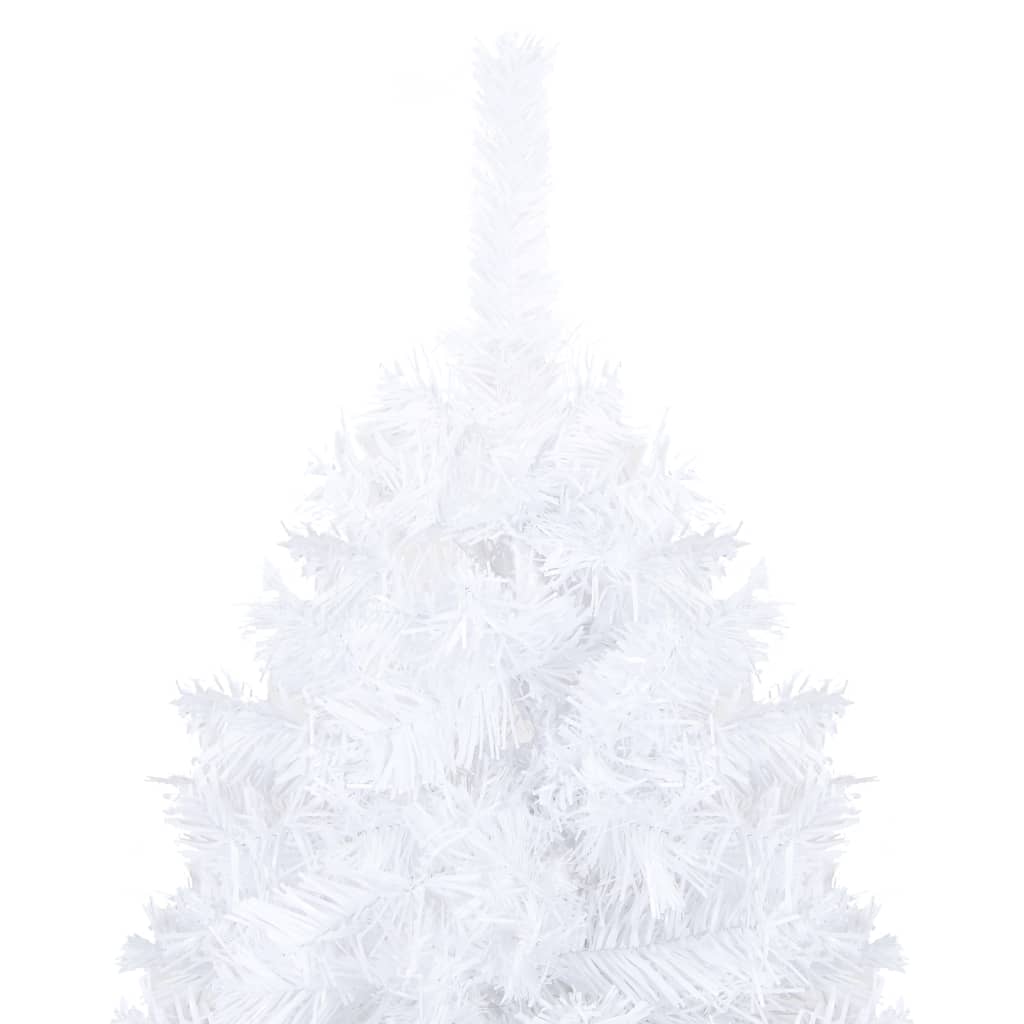 Kunstkerstboom Met Led's En Kerstballen 150 Cm Pvc Wit