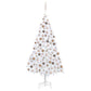 Kunstkerstboom Met Led's En Kerstballen 210 Cm Pvc Wit