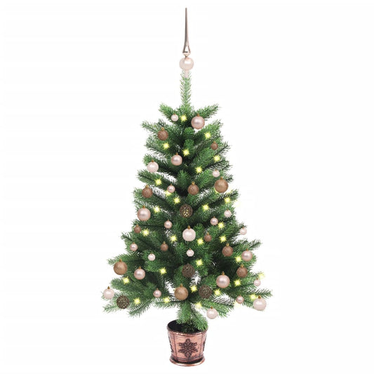 Kunstkerstboom Met Led's En Kerstballen 65 Cm Groen