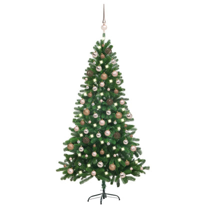 Kunstkerstboom Met Led's En Kerstballen 180 Cm Groen