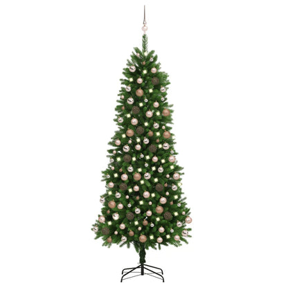 Kunstkerstboom Met Led's En Kerstballen 240 Cm Groen