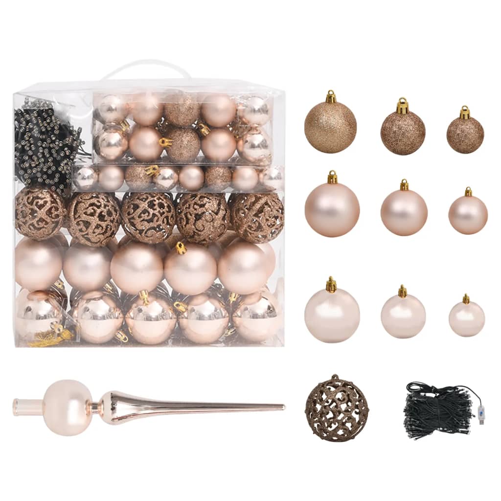 Kunstkerstboom Nordmann Met Led's En Kerstballen 240 Cm Groen