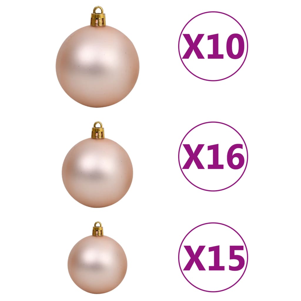 Kunstkerstboom Nordmann Met Led's En Kerstballen 240 Cm Groen