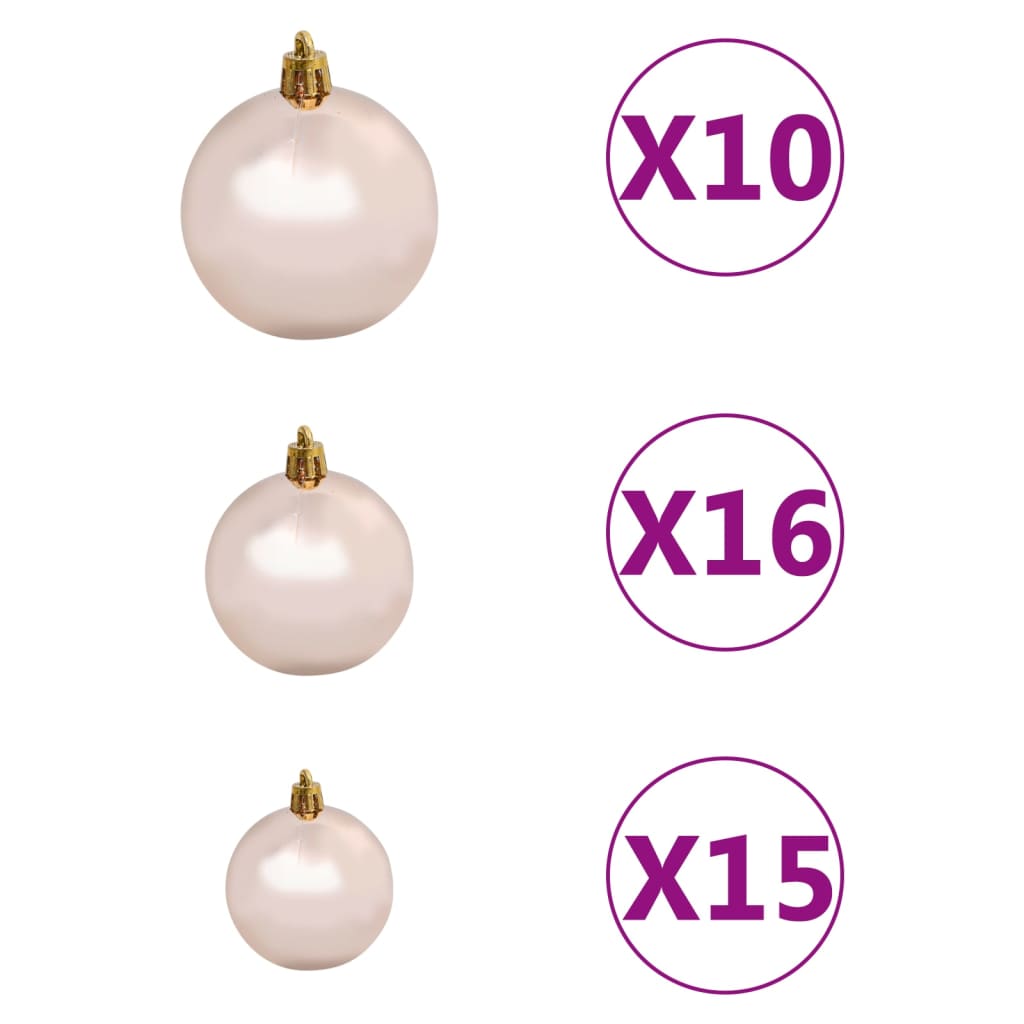 Kunstkerstboom Nordmann Met Led's En Kerstballen 240 Cm Groen