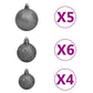 Kunstkerstboom Met Led's En Kerstballen Half 180 Cm Wit