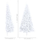 Kunstkerstboom Met Led's En Kerstballen Half 180 Cm Wit