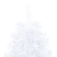 Kunstkerstboom Met Led's En Kerstballen Half 180 Cm Wit