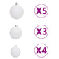 Kunstkerstboom Met Led's En Kerstballen Half 180 Cm Wit