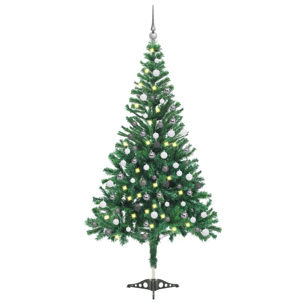 Kunstkerstboom Met Led's En Kerstballen 230 Takken 120 Cm