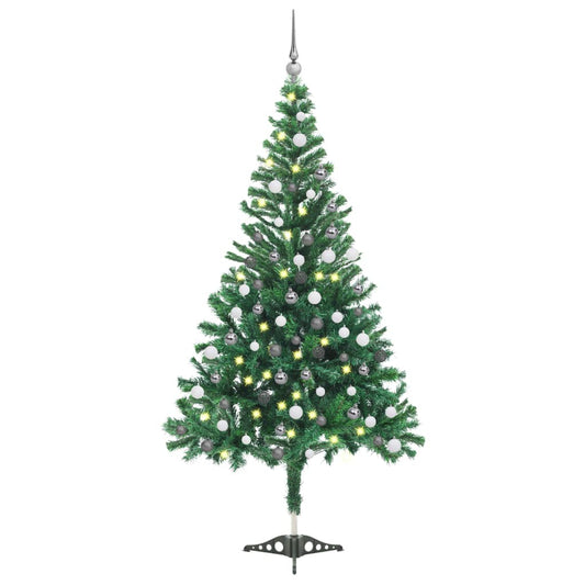 Kunstkerstboom Met Led's En Kerstballen 230 Takken 120 Cm