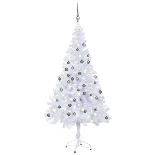 Kunstkerstboom Met Led's En Kerstballen 230 Takken 120 Cm