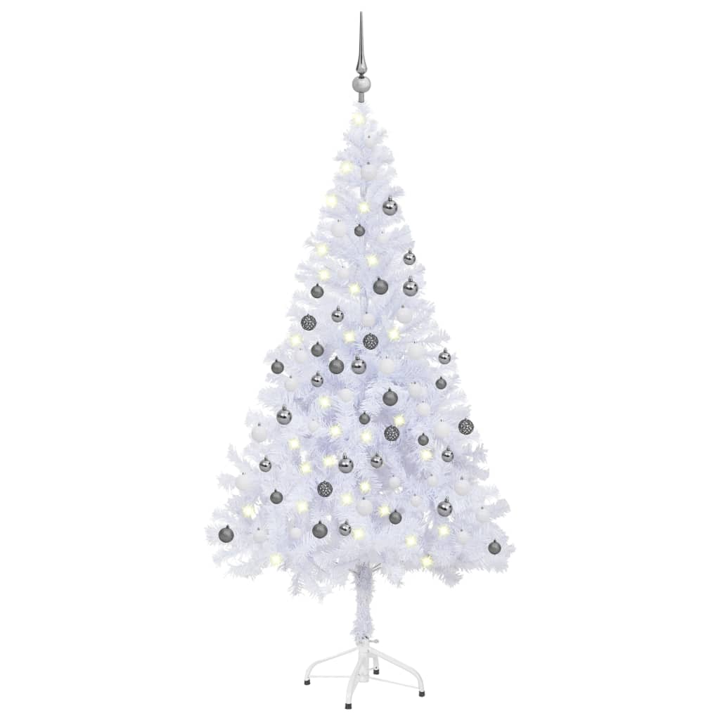 Kunstkerstboom Met Led's En Kerstballen 620 Takken 180 Cm