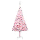 Kunstkerstboom Met Led's En Kerstballen 210 Cm Pvc Roze