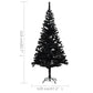 Kunstkerstboom Met Led's En Kerstballen 210 Cm Pvc Zwart