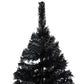 Kunstkerstboom Met Led's En Kerstballen 240 Cm Pvc Zwart