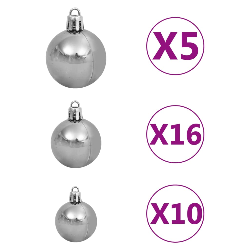 Kunstkerstboom Met Led's En Kerstballen 210 Cm Pet Goudkleurig