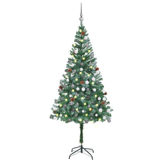 Kunstkerstboom Met Led's, Kerstballen En Dennenappels 180 Cm
