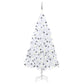 Kunstkerstboom Met Led's En Kerstballen 210 Cm Pvc Wit