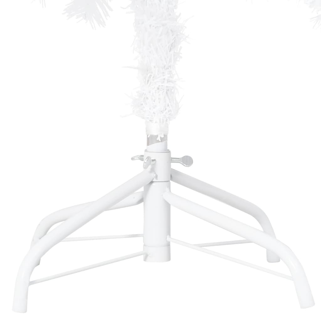 Kunstkerstboom Met Led's En Kerstballen 210 Cm Pvc Wit