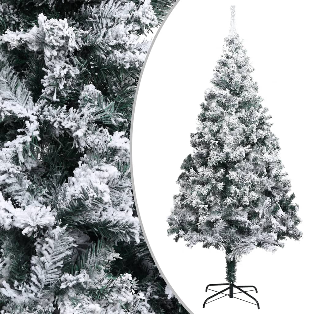 Kunstkerstboom Met Led's En Sneeuwvlokken Pvc 400 Cm Groen