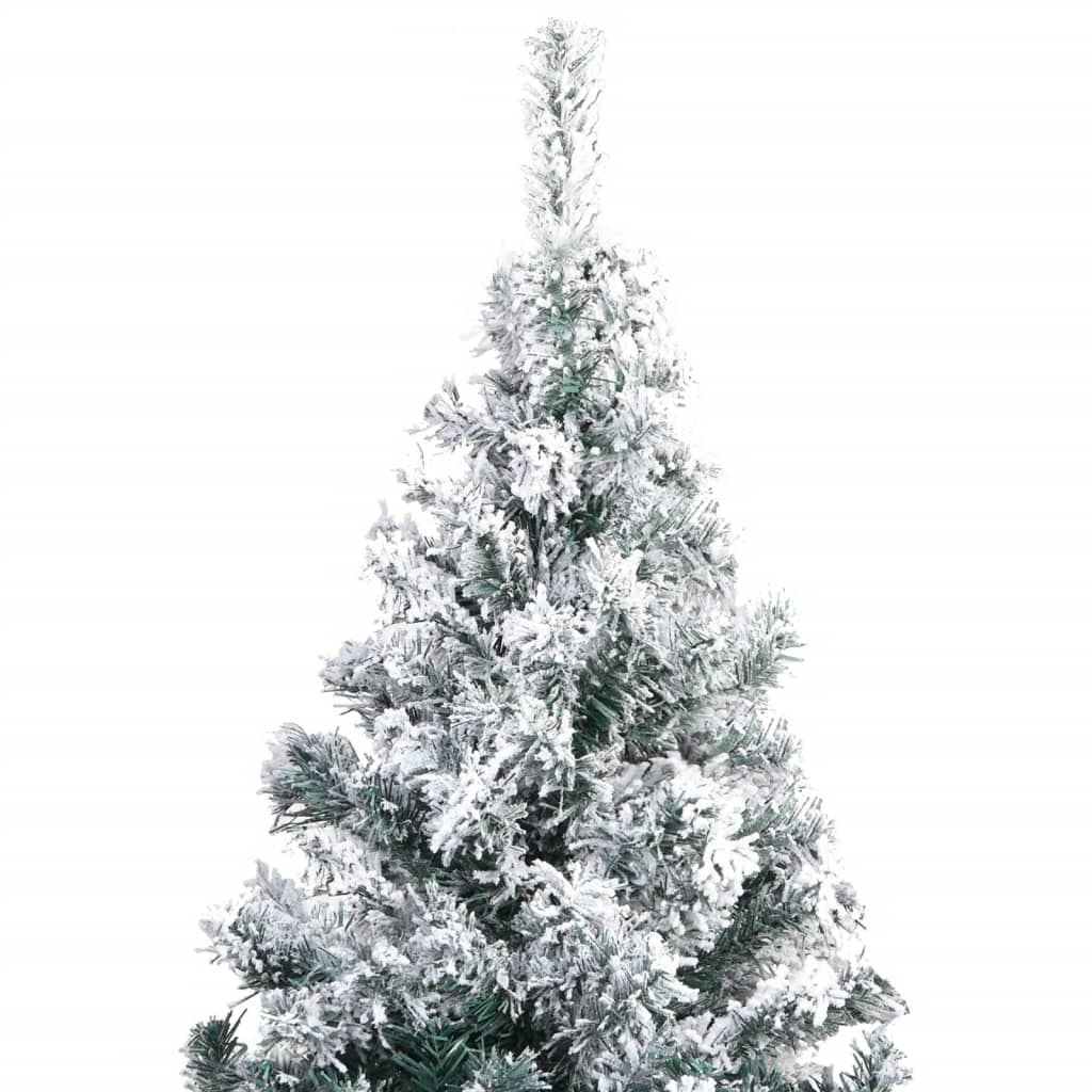 Kunstkerstboom Met Led's En Sneeuwvlokken Pvc 400 Cm Groen