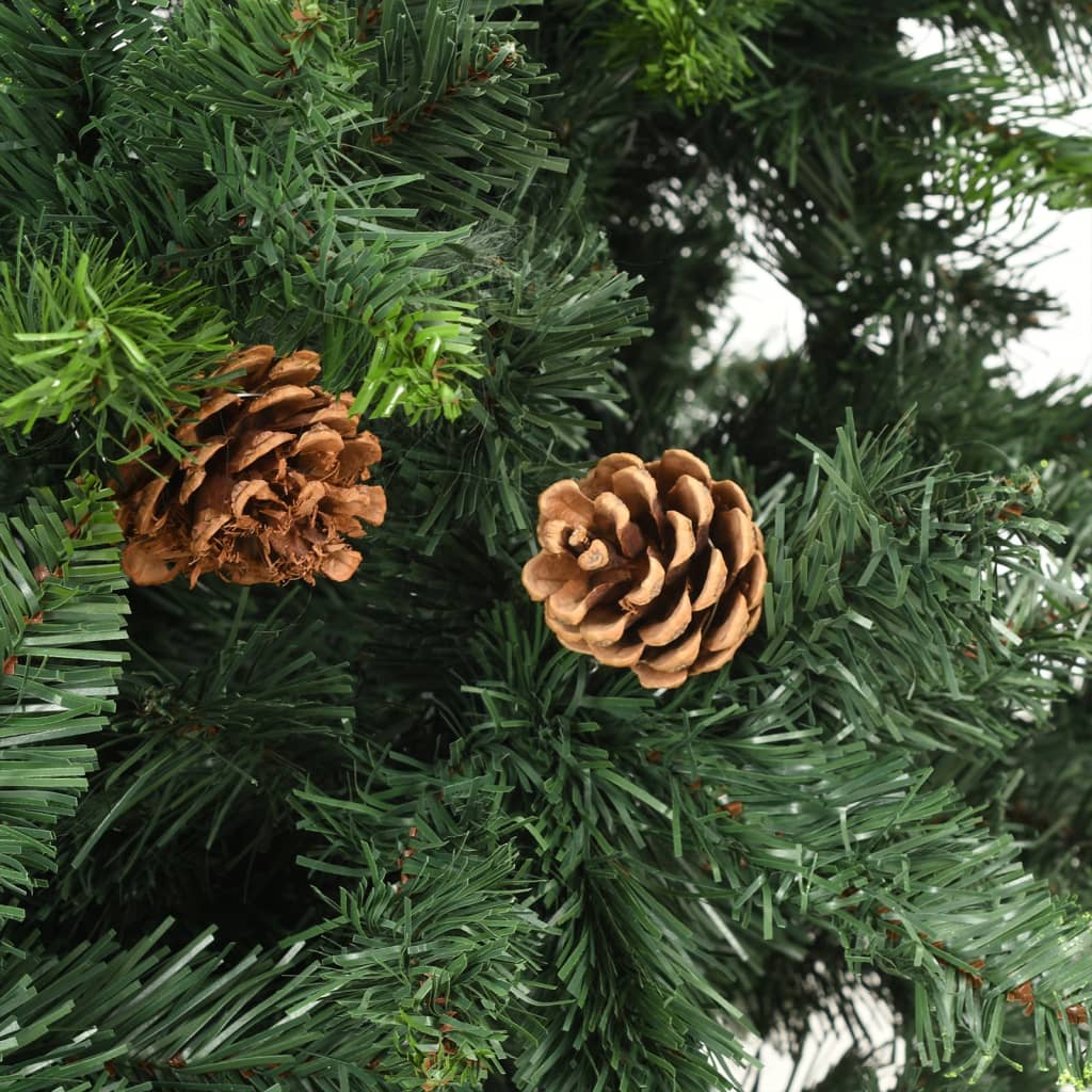 Kunstkerstboom Met Led's En Dennenappels 150 Cm Groen