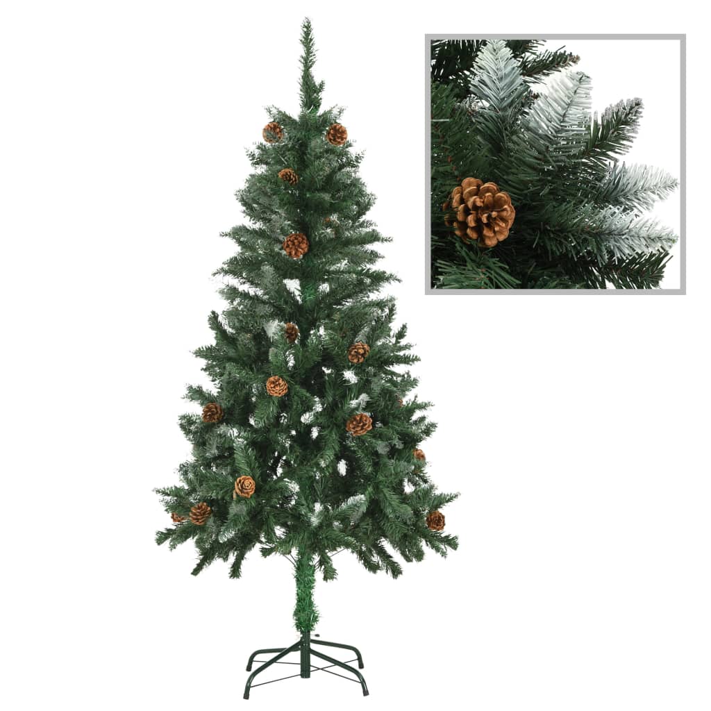 Kunstkerstboom Met Led's En Dennenappels 150 Cm