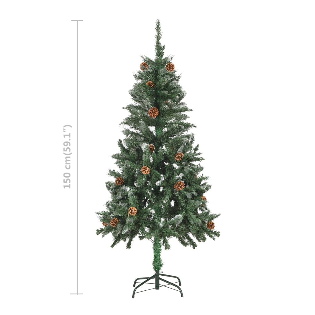 Kunstkerstboom Met Led's En Dennenappels 150 Cm