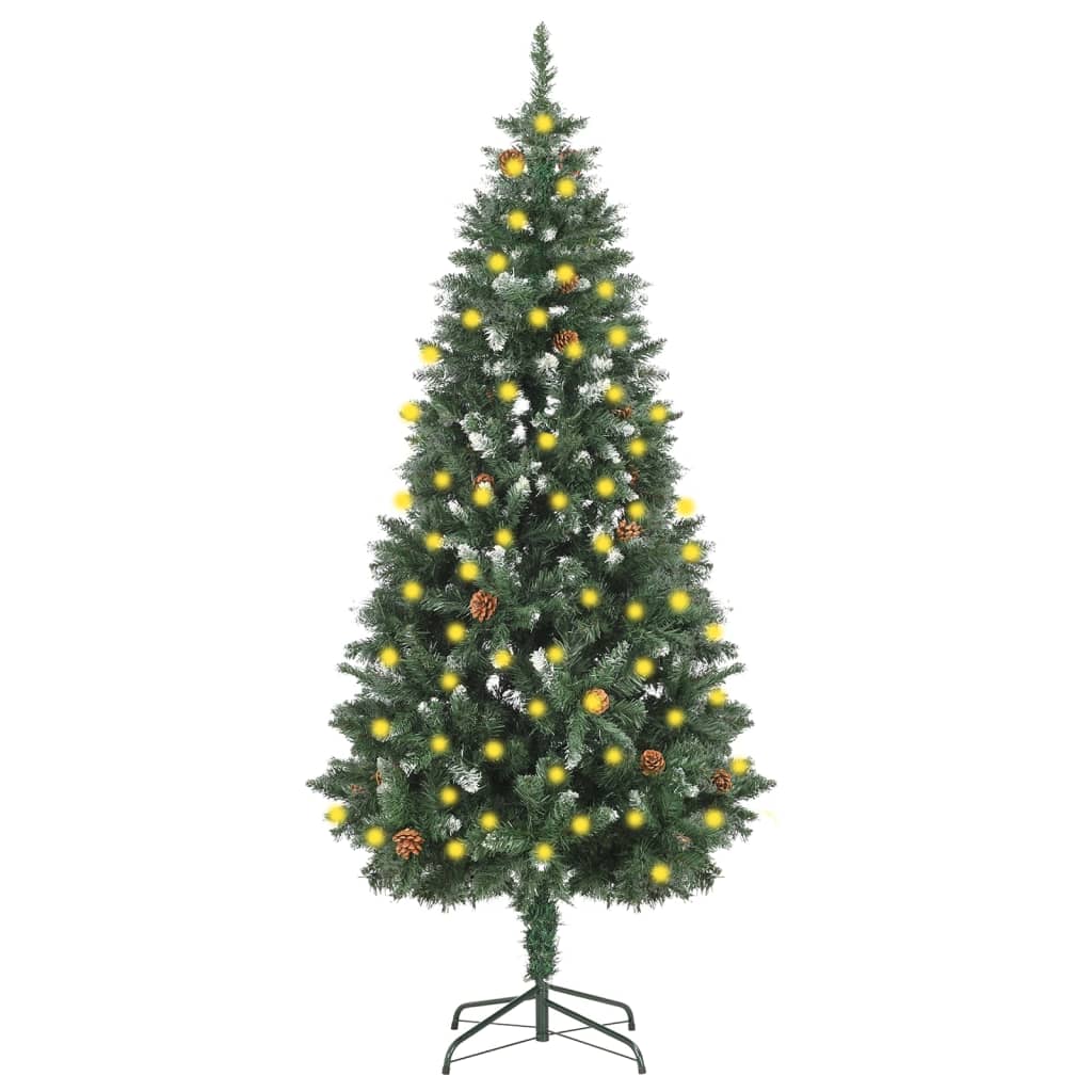 Kunstkerstboom Met Led's En Dennenappels 180 Cm