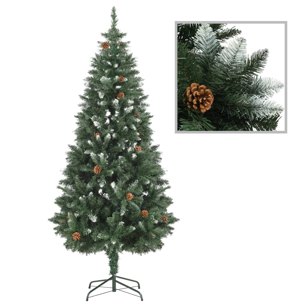 Kunstkerstboom Met Led's En Dennenappels 180 Cm
