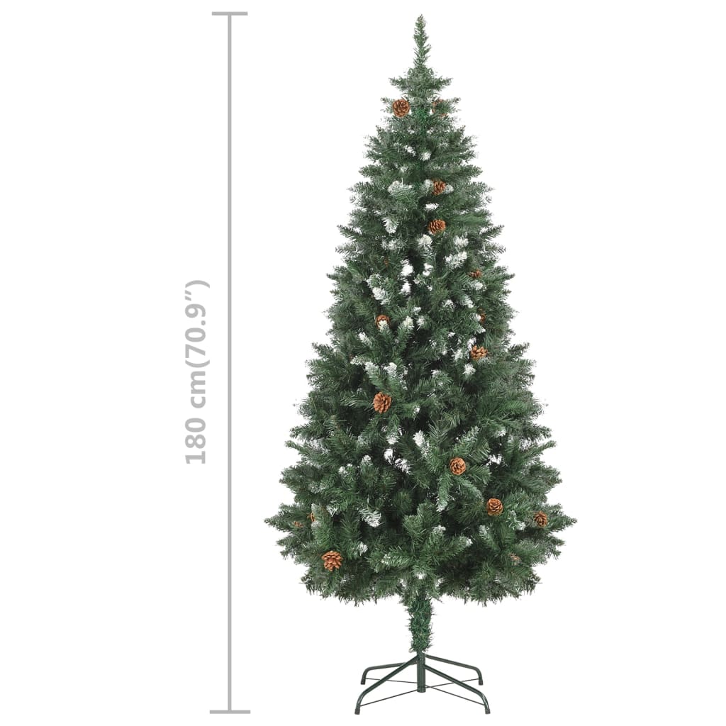 Kunstkerstboom Met Led's En Dennenappels 180 Cm