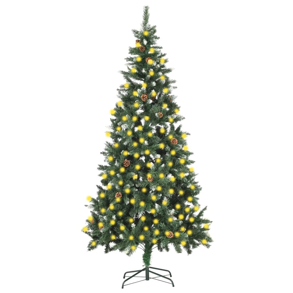 Kunstkerstboom Met Led's En Dennenappels 210 Cm