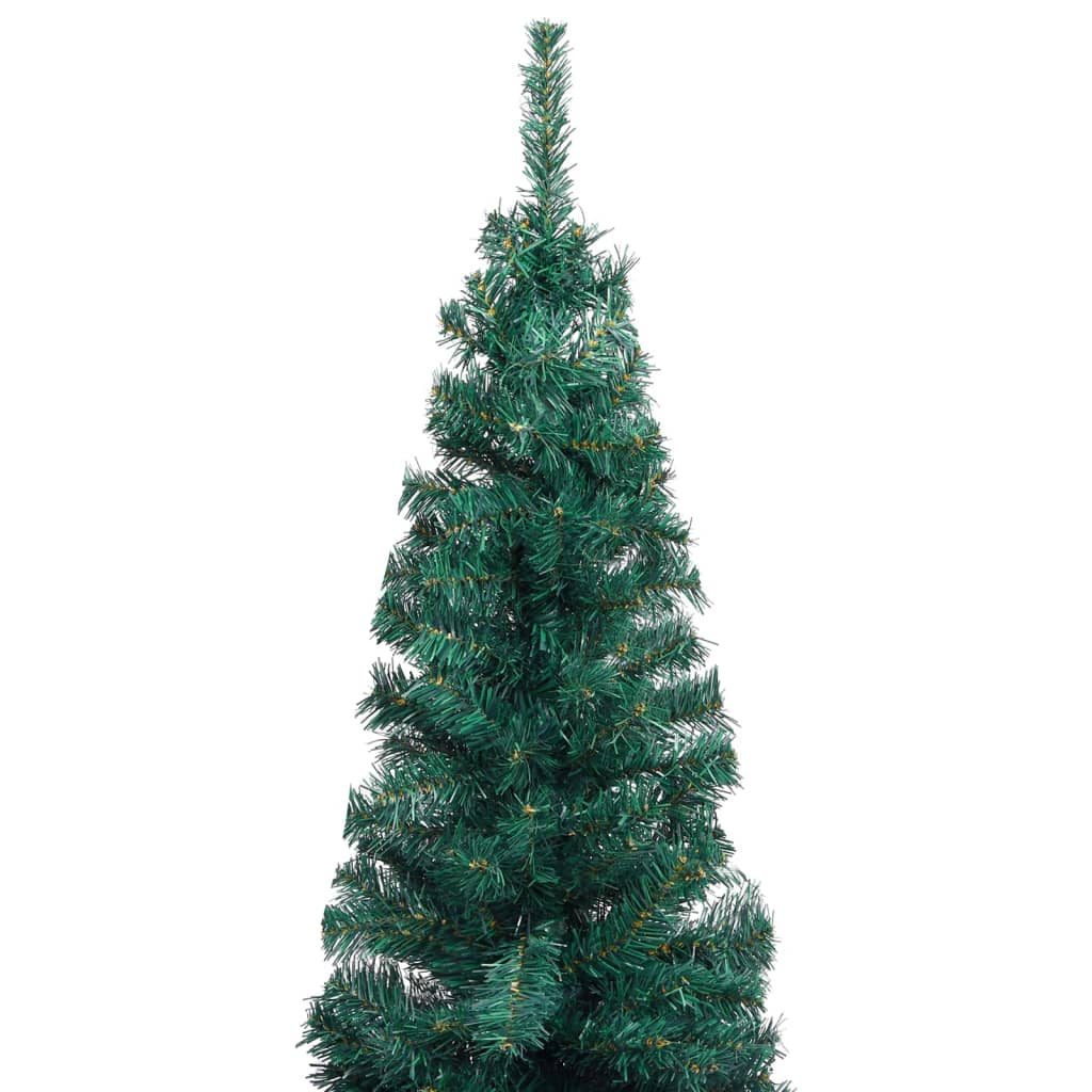 Kunstkerstboom Met Led's En Standaard Smal 120 Cm Pvc Groen