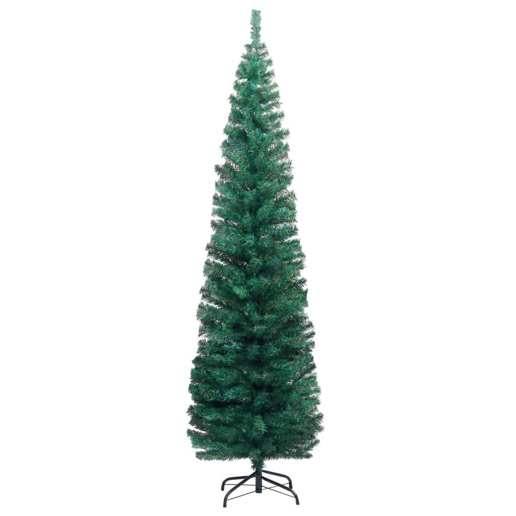 Kunstkerstboom Met Led's En Standaard Smal 180 Cm Pvc Groen