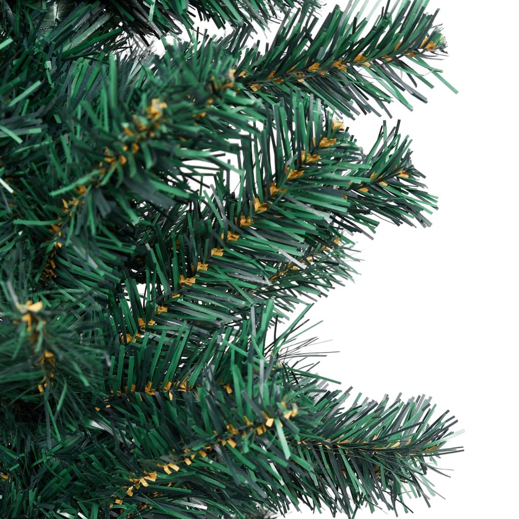 Kunstkerstboom Met Led's En Standaard Smal 240 Cm Pvc Groen