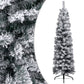 Kerstboom Met Led's En Sneeuwvlokken Smal 120 Cm Pvc Groen