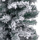Kerstboom Met Led's En Sneeuwvlokken Smal 120 Cm Pvc Groen