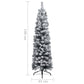 Kerstboom Met Led's En Sneeuwvlokken Smal 150 Cm Pvc Groen