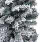 Kerstboom Met Led's En Sneeuwvlokken Smal 180 Cm Pvc Groen