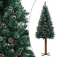 Kerstboom Met Led's En Hout En Witte Sneeuw Smal 180 Cm Groen