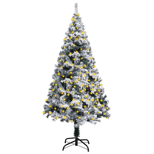 Kunstkerstboom Met Led's En Sneeuwvlokken 120 Cm Groen