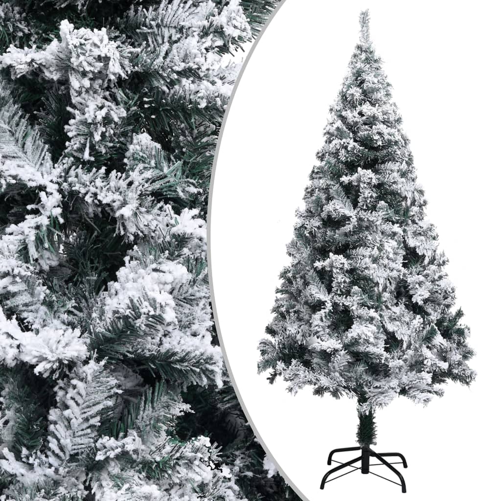 Kunstkerstboom Met Led's En Sneeuwvlokken 120 Cm Groen