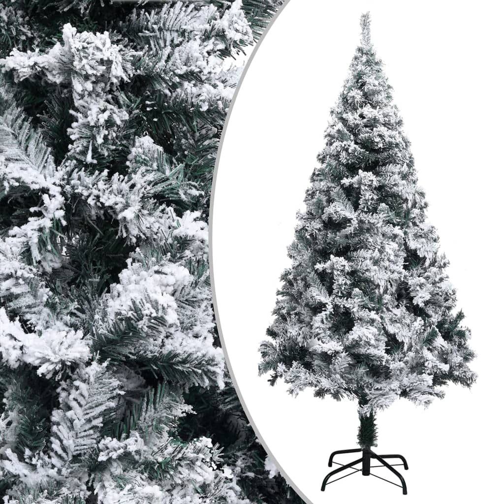 Kunstkerstboom Met Led's En Sneeuwvlokken 150 Cm Groen