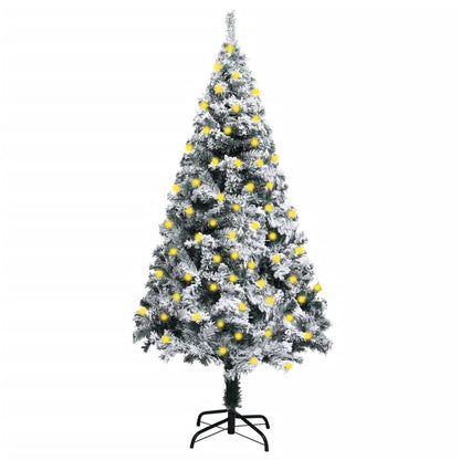 Kunstkerstboom Met Led's En Sneeuwvlokken 180 Cm Groen