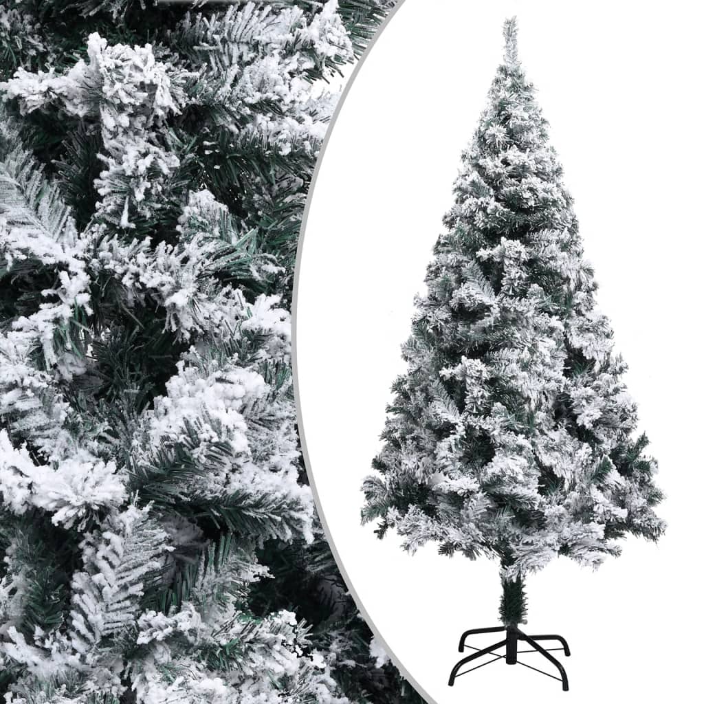 Kunstkerstboom Met Led's En Sneeuwvlokken 180 Cm Groen