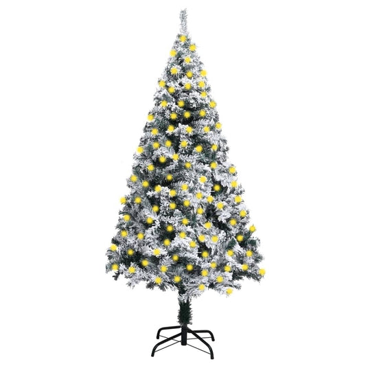 Kunstkerstboom Met Led's En Sneeuwvlokken 210 Cm Groen